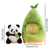 Décorations de jardin créatives drôles de bambou panda peluche un sac à dos de tournage et de poupée à thème animal mignon est très adapté