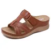 2024 New Summer Sandals For Womens Ladies Vintage Designer Sandals Flat Heels Summer Female Shoes red