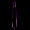 Bow Ties Stage Props Uniform DJ Bar Club El Wire Neon For Men Business Wedding Suits Party Glowing Tie Lys LED Neck