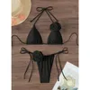 Kadın Mayo 2024 Yeni 3d Çiçek Kadın Mayo Bikini Set Moda Seksi Mayo Bikini Kadın