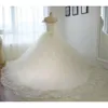 Balapplique jurken nieuwste 2020 kapel kanten trein korset rug rug kralen van de schouder bruid bruidsjurk Vestido de novia