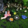 Gartendekorationen 5 Stück Harz Craft Fairy Figuren Puppenhauszubehör Statue für Desktop