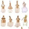 Essentialoljor diffusorer Stock Car Hanging Glass Bottle Empty per aromaterapi påfyllningsbar diffusor Luft Freher Fragrance Pendant Orn Dhtol