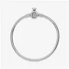 Braccialetti Charm 925 Sterling Sier for Women Fit Beheads Fine Jewelry Stili di cuori corona brillanti stili di base della catena di serpente Bracciale Lady dhp7k