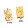 Charms 3pcs / lot Rectangle en acier inoxydable Pendants Sun pour le bracelet Décoration de la décoration