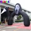 Праздничное мероприятие Гигант черный страшный череп призрак арка надувная арка Хэллоуин с воздушной вентилятором для украшения вечеринки во дворе