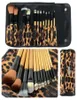 12 pezzi Pennello per trucco cosmetico professionale set per sopracciglia per sopracciglia kit borse leopardo de Pincel maquiagem truccale pinceis maquillaje d181058685
