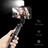 Selfie monopods Belk Wireless Bluetooth selfie stick statief met vullicht sluiter afstandsbediening geschikt voor iPhone iOS Android WX