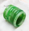 Yingwu 10st Lot Beauul Jade Bangle Natural Green Agate Lucky Sweet Girl's Gift Bangles Fine Jewelry 60mm2922606