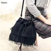 Sagni a tracolla retrò Fringe Fringe Fringe Women Messenger Borse Borse Borse per traverse