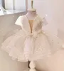 Kızın Elbiseler Yeni Papalı Balo Prenses Kızlar Partisi Tutu Elbise Bebek Çocuklar Çiçek Kız Düğün Noel Partisi Elbise Çocuk Giysileri