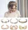 Clips de cheveux Barrettes Fashion Retro Bands For Women Wedding Metal Gold Leaf Star Bandons Girls Bride Accessories Party Heads6111994