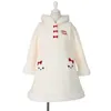 Girl Dresses Children's Christmas Clothing Japanese Princess Wind Cartoon Stereo Ear Plus Velvet Long Sleeve Sweater Skirt