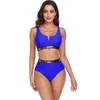 Women's Swimwear AROHA 2024 Sexy Bikini Swimwear Womens Two-Piece Gold Plated Belt Detail High Waist Biquin Swimsuit Plus Size Bathers Beachwear d240429