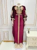 Feestjurken moslim luxe abaya's voor vrouwen borduurwerk fluweel met lange mouwen dubai kalkoen bruiloft kaftan gewaad islamitische kleding