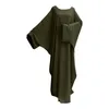 Abbigliamento etnico da sera in forma musulmana abiti musulmani da donna a pipistrello a maniche lunghe abito maxi abito abaya vestidos 2024 moda