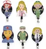 Keychains 10pcslot Scrubs Badge Reel infällbart för ID med alligator clip15281879