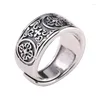 Cluster ringen Bocai S925 Silver Sieraden Retro Boeddhistisch wielpatroon Verstelbare heren- en damesmodegeschenken