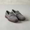 BC bästa mäns mocka loafers vita sommarresor mjuk plattform komfort pärlstav stilfulla avslappnade skor med mager jeans