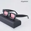 RHUDE THIERRY LASRY RHEVISION-101 Black Square Sunglasses Men Shades Lumières Lévères solaires en acétate de style High Street