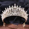 Tiaras 5 Colors Baroque Luxural Bridal Blue Red Crystal Tiara для женщин Женщины свадебные вечеринка корона платья аксессуары