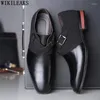 Chaussures décontractées hommes formels classiques coiffeur robe noire de moine pour mode italien plus taille masculine zapatos