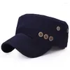 Ball Caps bomhcs coréens hommes femmes Flatcap Spring Fashion Buttons Cotton Cotton Cap Paped 2024070703