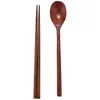 Dinnerware Sets Handmade Jujube Tree Wooden Korean Combinations Utensil 5 Set Of Spoons And Chopsticks