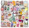 Gift Wrap 50pcs Bubble Tea Kawaii Sticker For Notebooks Stationery Laptop Notepad Siutcase Scrapbooking Material Cute Stickers Aes2977076