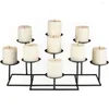 Candle Holders 9 Wrought Iron Candelabra Matte Black Children's Birthday Candles And Accessories For Wedding Table Decoration