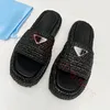 New Luxury Famous Designer Sandals Women Crochet weaving Thick bottom Platform Slides OG padded Slippers Sliders Womens Summer Beach Shoes Outdoor Sandal Size 35-41