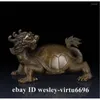 Decorative Figurines China Wealth FengShui Decoration Copper Brass Tortoise Sculpture