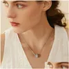 Hanger kettingen FL Moissanite Diamond ketting voor vrouwen 925 Sterling Sliver met wit goud vergulde GRA hangende bruiloft Fijne druppel de oteqm