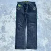 jnco jeans y2k harajukuヒップホップレター刺繍ヴィンテージバギージーンズデニムパンツメンズレディースゴスハイウエストワイドズボン240428