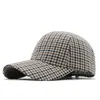 Ball Caps Brown Houndstooth Baseball For Men Summer Summer Style Plaid Women Cap Brand Bone Trucker Casquette Homme