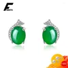 Boucles d'oreilles Stud Vintage Femmes 925 Bijoux en argent Forme ovale ACCESSOIRES DE GEMERS ZIRCON POUR CADEAU DE MEILLE