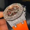 Trending Hip Hop Watches Customized Labor Excunned Diamond Tester VVS Moissanite High-End-Out-Uhr-Uhr