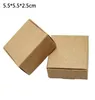 55x55x25cm Natural Brown Kraft Paper Box Wedding Geschenk sieraden PACKING Doos feestbenodigdheden Ring Earring Verpakking Paper doos 50 stcs3643489