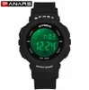 Panars Kids Sports Digital Watchs colorato a LED Hollow Out Strap Multifunzione Studenti Casual Electronic Orologi Teenager Boys1638826