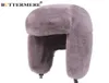 Buttermere Pelzkappen Frauen Bomberhüte rosa Winterhut Russische Frau dicker warmer massives weicher Windproof -Ohrklappen Ushanka Hut 2010193793285