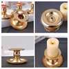 Candle Holders Pack Of 6 Gold Taper Pillar Candlestick Holder Centerpieces For Home Decoration Anniversary Gifts