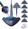 UNTIOR Telescopic Triangle Mop 360° Rotatable Spin Cleaning Mop Squeeze Wet and Dry Use Water Absorption Home Floor Tools 240429