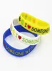 3PCSlot I Love Someone with Autism Silicone Wristband Alert Jewelry Puzzle Silicone BraceletsBangles Adults Gift SH1476540014