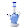 Glassvape666 GB079 Colorful Glass Water Bong Dab Rig Smoking Pipe About 21.5cm Height Bubbler Bongs 14mm Male Dome Bowl Down Stem Dropdown Quartz Banger Nail