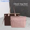 TINBERON Organizer Waterproof Make Up Bags Multi-pocket Bag Liner Oxford Cloth Bag Insert Organizer Pink Cosmetics Storage Bags 240428
