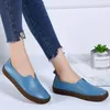 Casual schoenen stijl groot formaat loafers dames comfortabel zachte zool plat dames leer