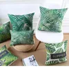 Couvre-coussin de jungle tropical Force de la forêt tropicale Fundas Style d'été Capa de Almofada Green Leaf feuilles de cime