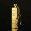 HD Creative Gold Bar en forme de briquet vintage kérosène plus léger Match Key Chain Mini Lighters Gold Permanent