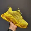 Triple S Clear Sole Mens Womens Casual Dad's Shoes's Shoes Platform All Trainers Sneakes NOUVEAU CRISTAL BESOINS Designer Flat Sneakers 35-45