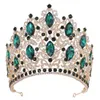 Tiaras Nowy przybycie Księżniczka Big Crystal Crown for Wesder Wedding Bridal Bride luksus elegancka elegancka królowa Tiara Koron Hair Akcesoria
